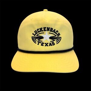 Luckenbach Texas trucker hat  SnapBack new Yellow Cap Star Embroidered Logo